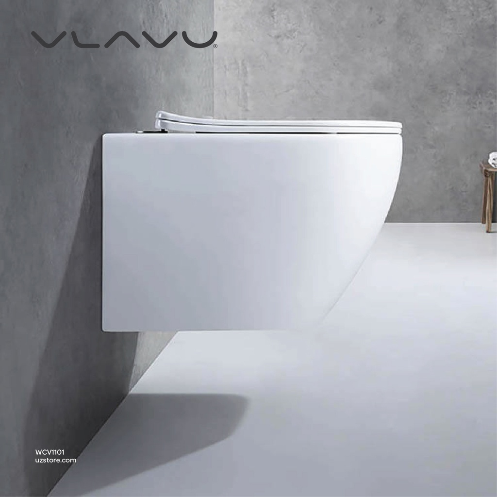 Vlavu wall-hung toilet ( WC ) Rimless dual-flush ，P-trap 180mm , UF seat cover  540x360x310mm CB. 16.0002