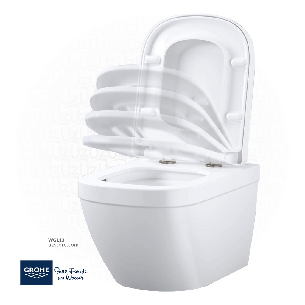 EURO Ceramic wc wall hung + EURO ceramic wc-seat soft close GR39328000+GR39330000 GROHE