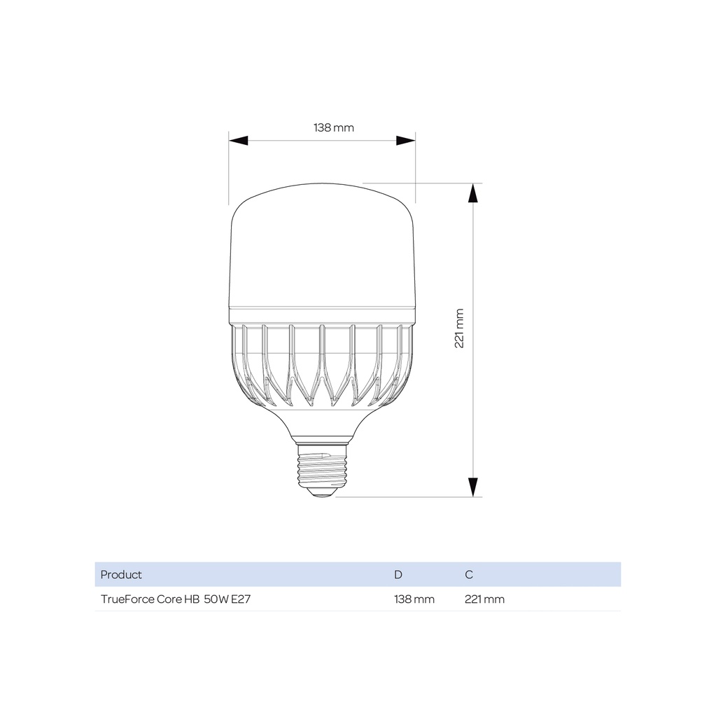 Philips TForce Core LED Bulb 30W E27 GN3 Daylight 6500K