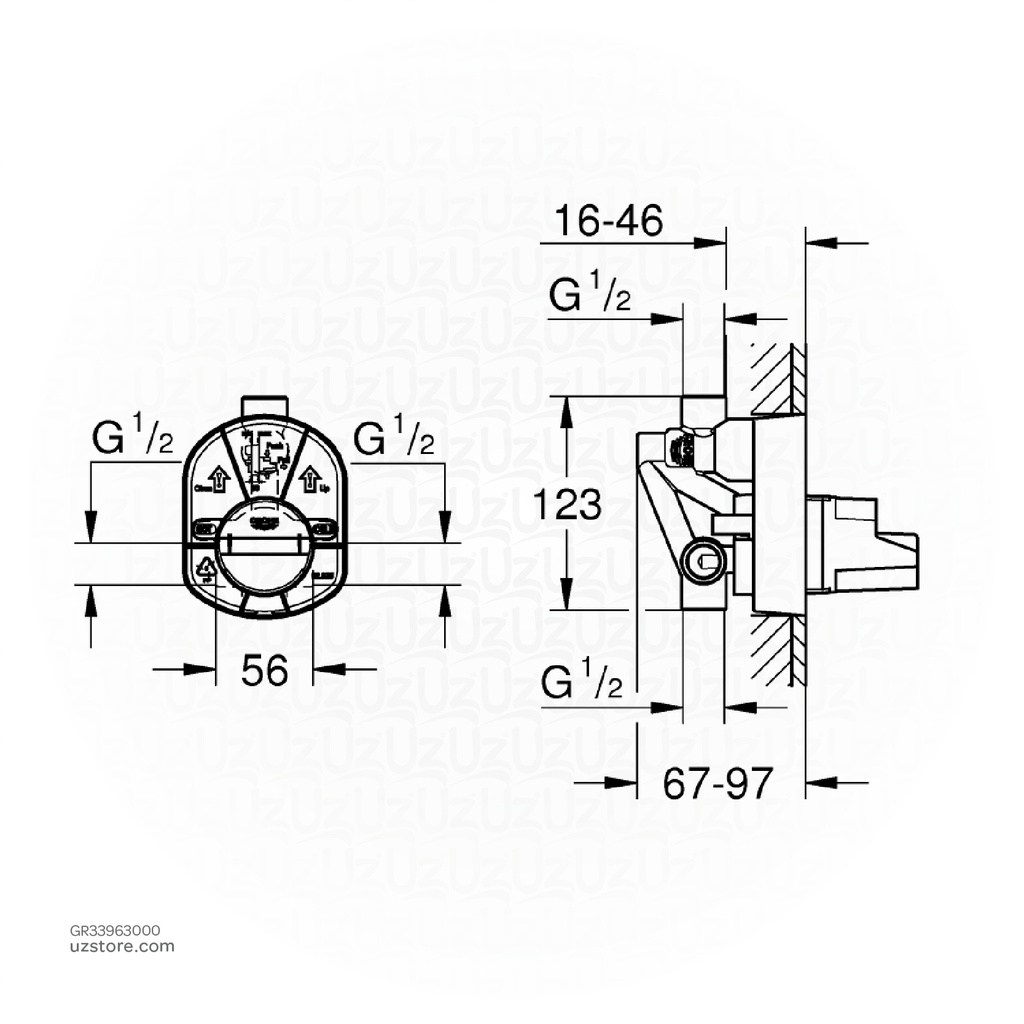 Concealed Body bath mixer GROHE-GR33963000