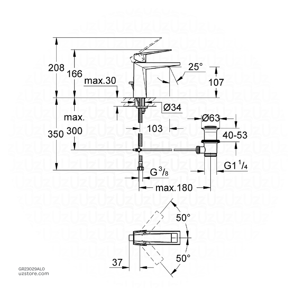 GROHE Allure Brilliant OHM basin M-Size 23029AL0