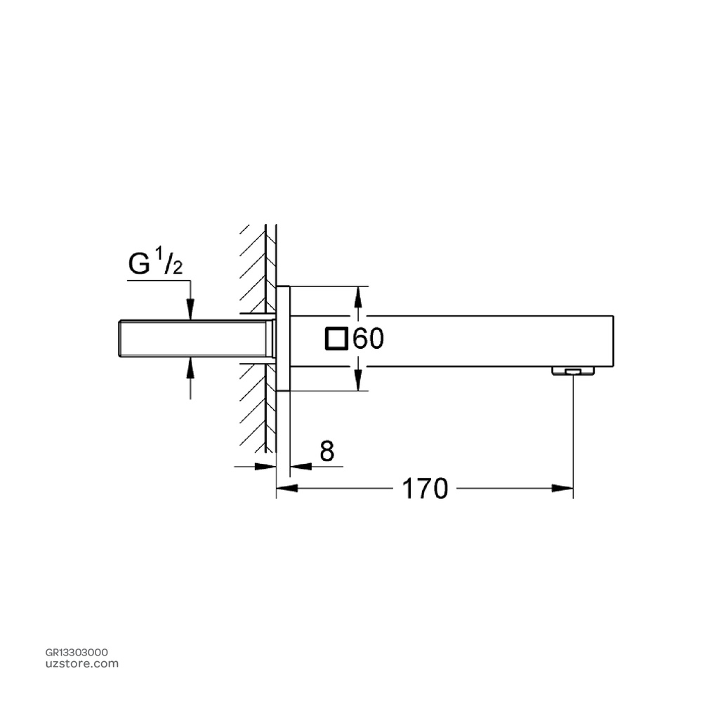 GROHE Universal Cube bath spout 13303000