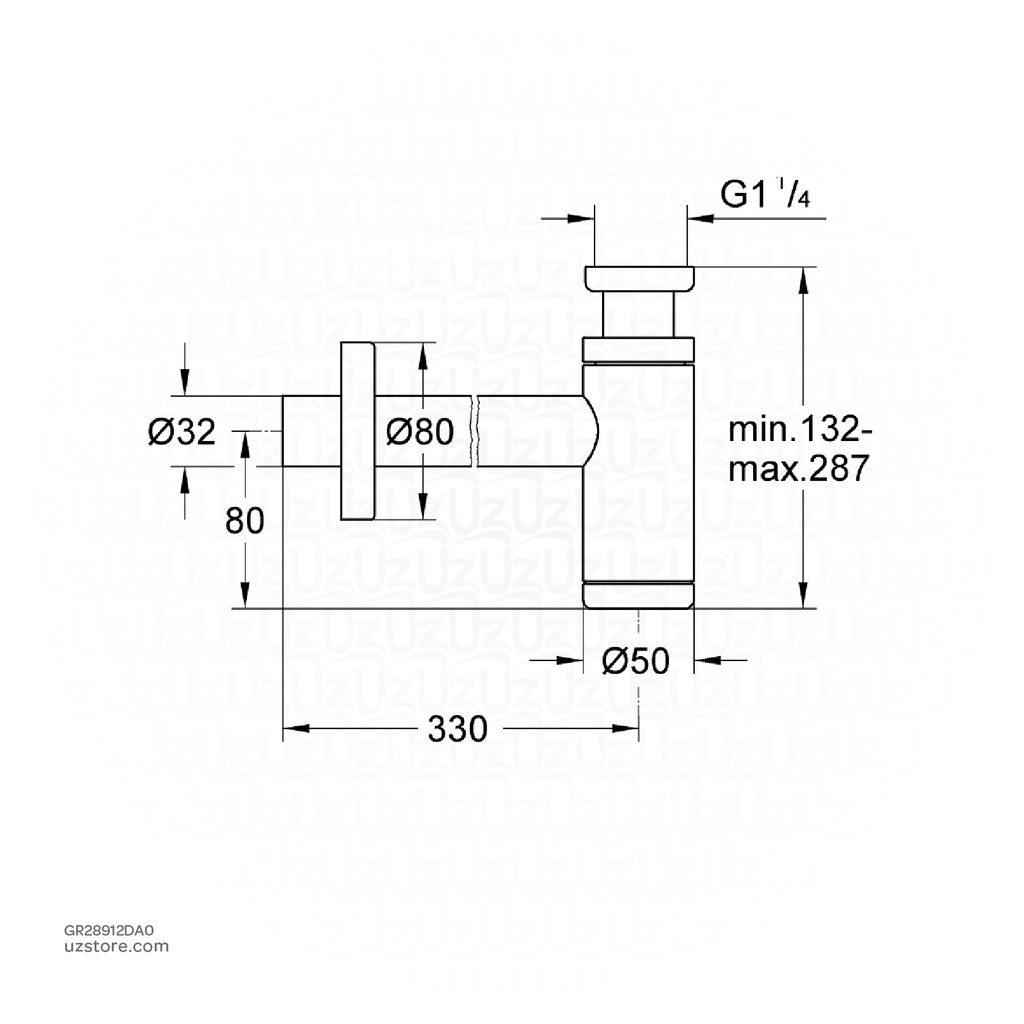 GROHE waste trap basin 1 1/4" 28912DA0