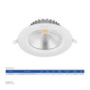 OPPLE LED Downlight Rc-E COB R75-7W-4000K-NV Half white