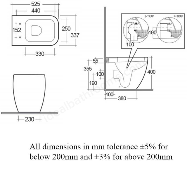 RAK Ceramic METROPOLITAN Deluxe Back To Wall