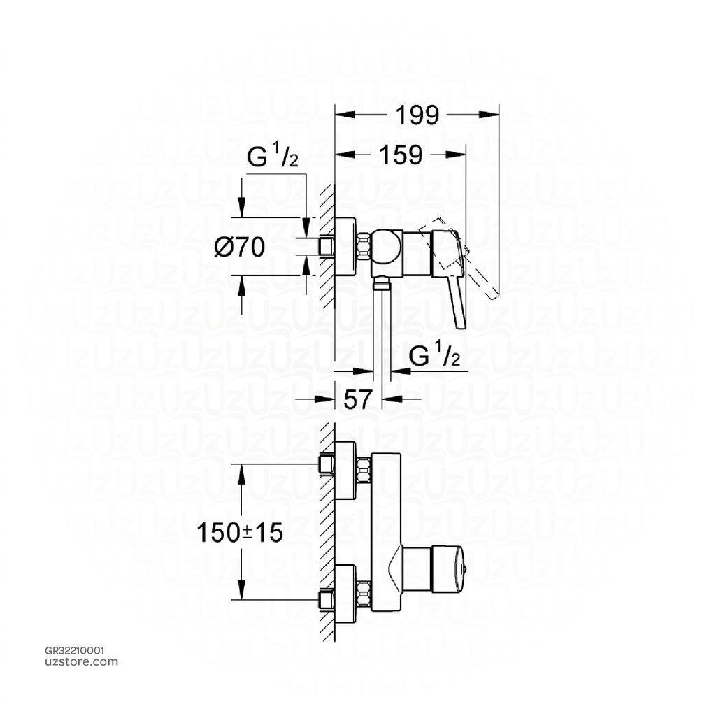 GROHE Concetto OHM shower exposed 32210001