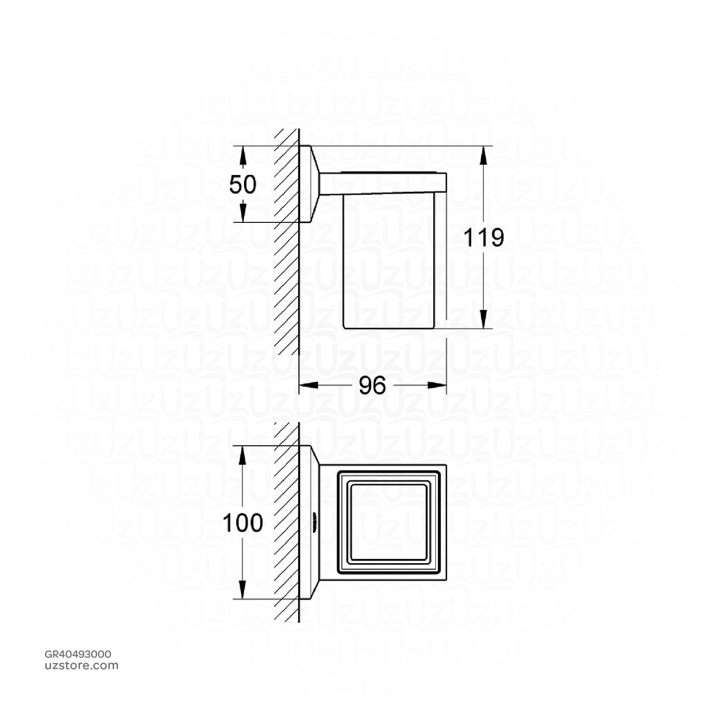 GROHE Allure Brilliant glas incl. holder 40493000