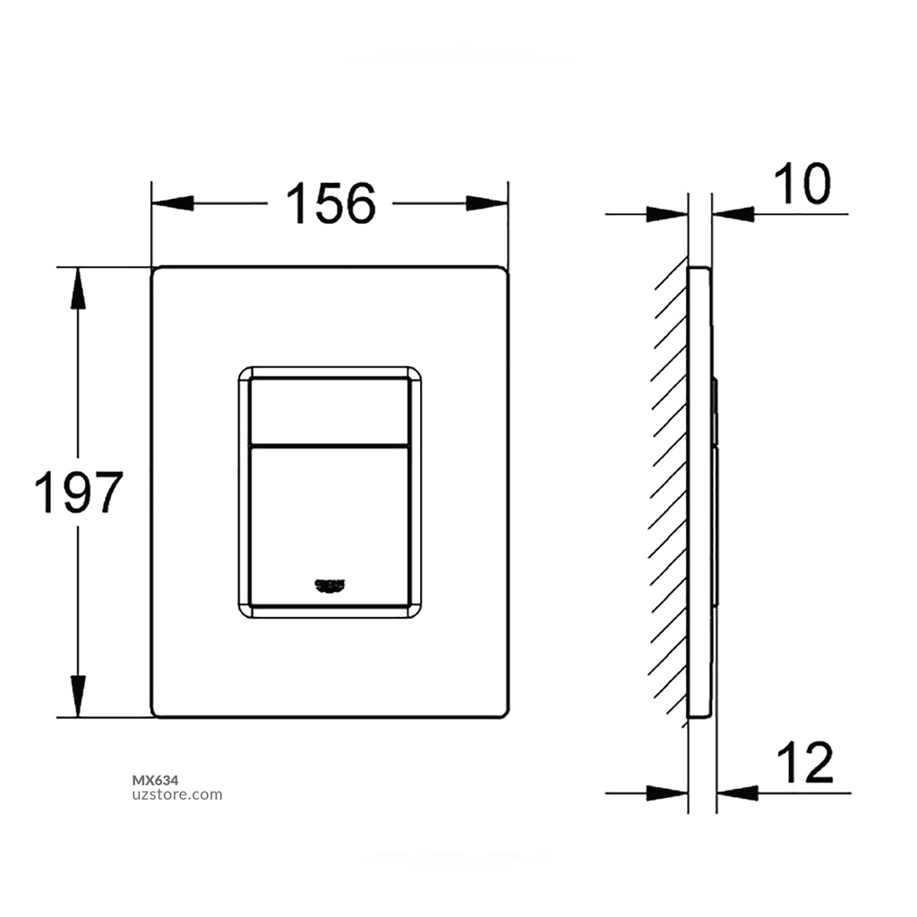 GROHE 38732000 | Skate Cosmopolitan WC Wall Plate