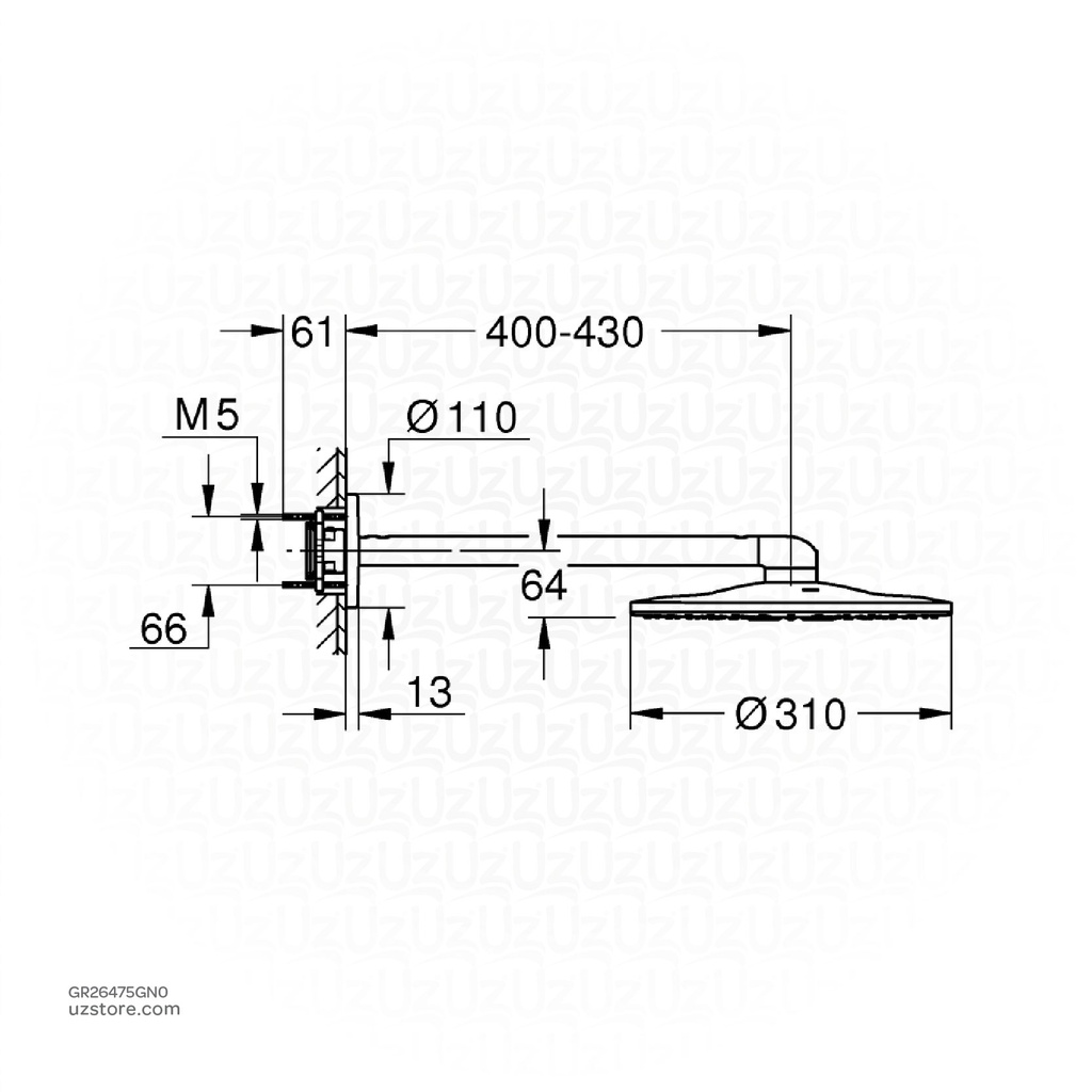 GROHE RSH SmartActive 310 headshower set 26475GN0