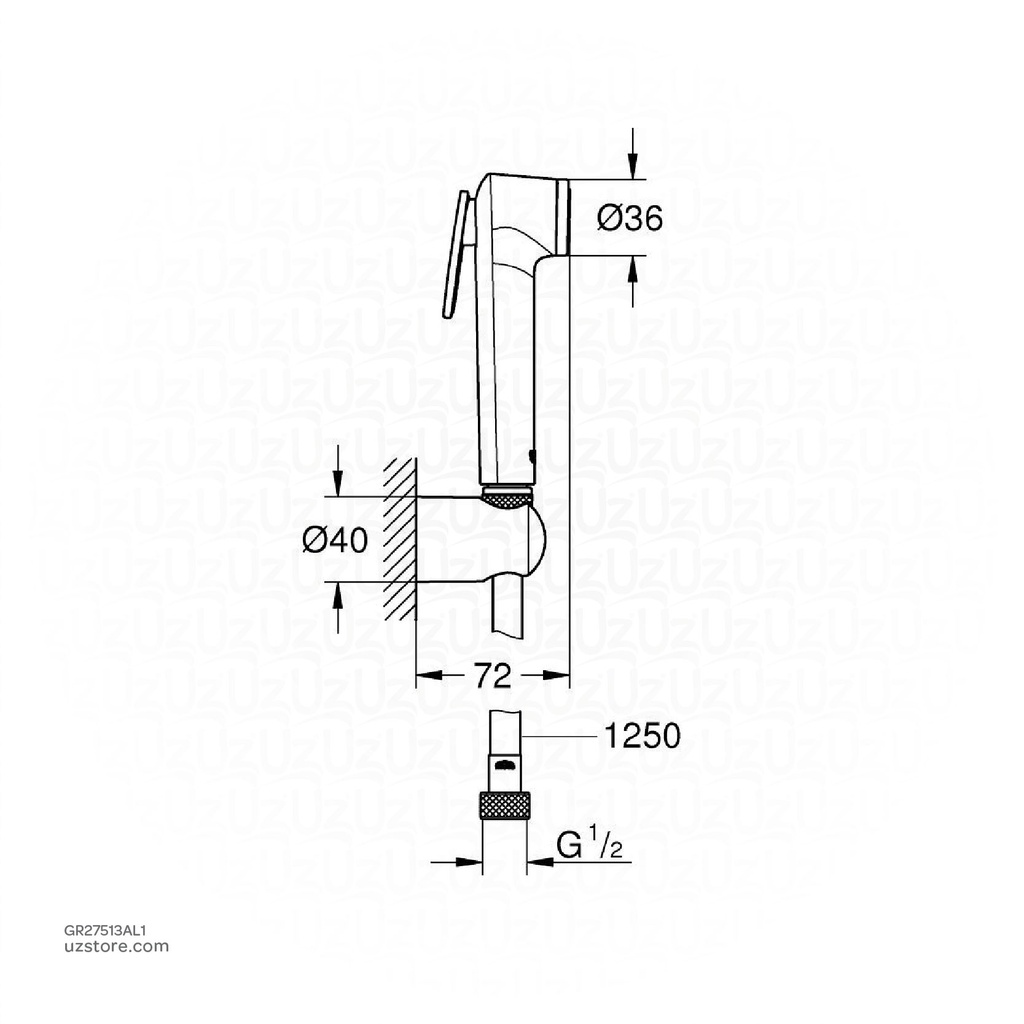 GROHE New Tempesta-F Trigger Spray Set27513AL1