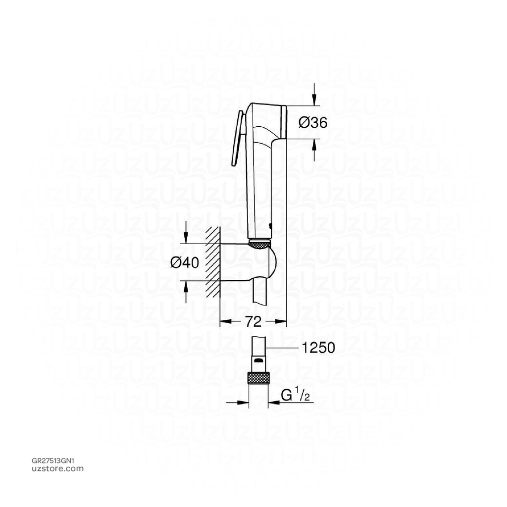 GROHE New Tempesta-F Trigger Spray Set27513GN1