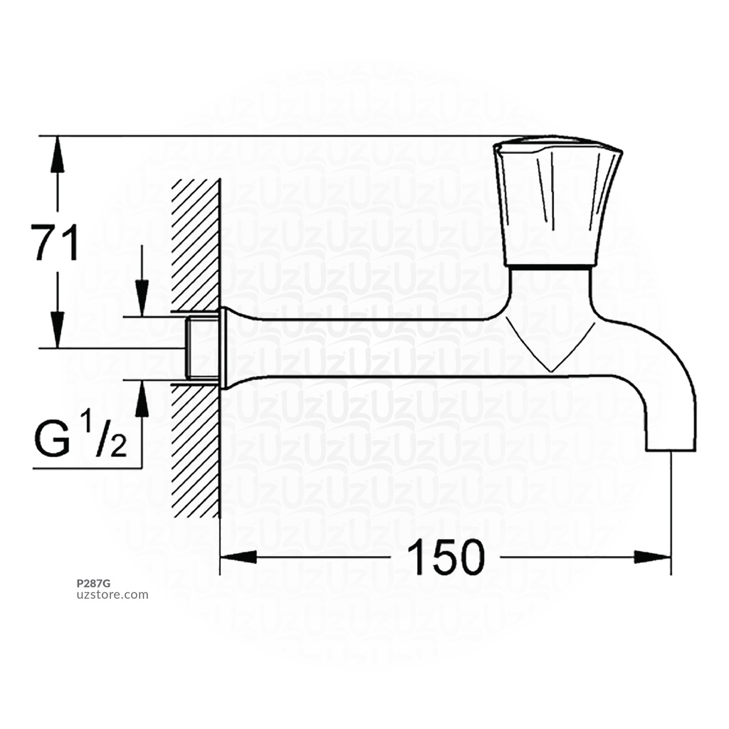 CP Long Tap 1/2" GROHE 30064001