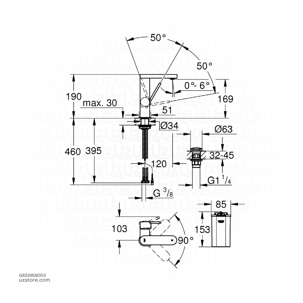 GROHE Plus basin LED-display M 23958003