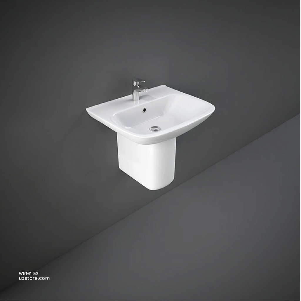 RAK Ceramic ORIGIN Wash Basin with Half Pedestal 52CM ORG0801AWHA + CY0103AWHA