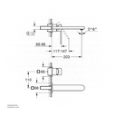 GROHE Plus OHM trimset basin 2-h 5,7l L 29306003