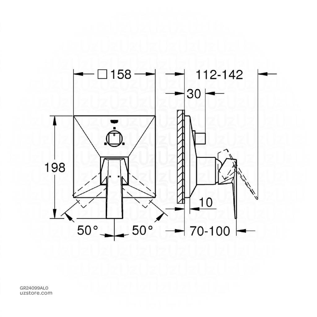 GROHE Allure Brilliant OHM trim  3-way 24099AL0