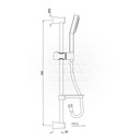 SLIDING BAR Shower kit JAQUAR 1110E