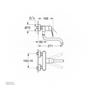 GROHE Eurodisc Cosmopolitan OHM sink exp 33772002