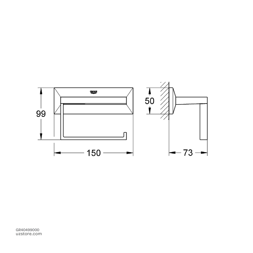 GROHE Allure Brilliant toilet paper holder 40499000