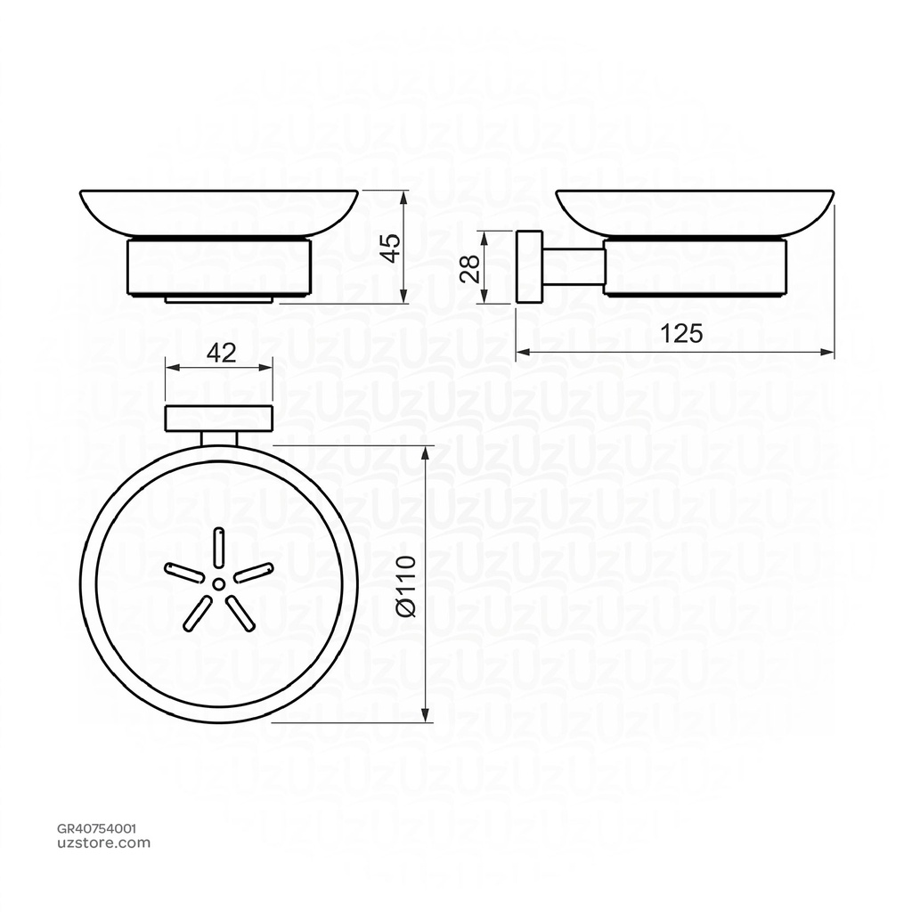 GROHE Essentials Cube Soap Dish w.holder 40754001