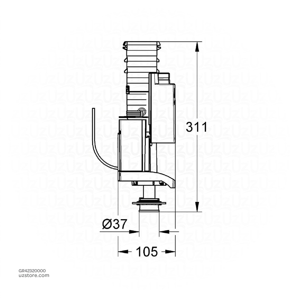 GROHE AV1 complete wiht pipe extension 42320000