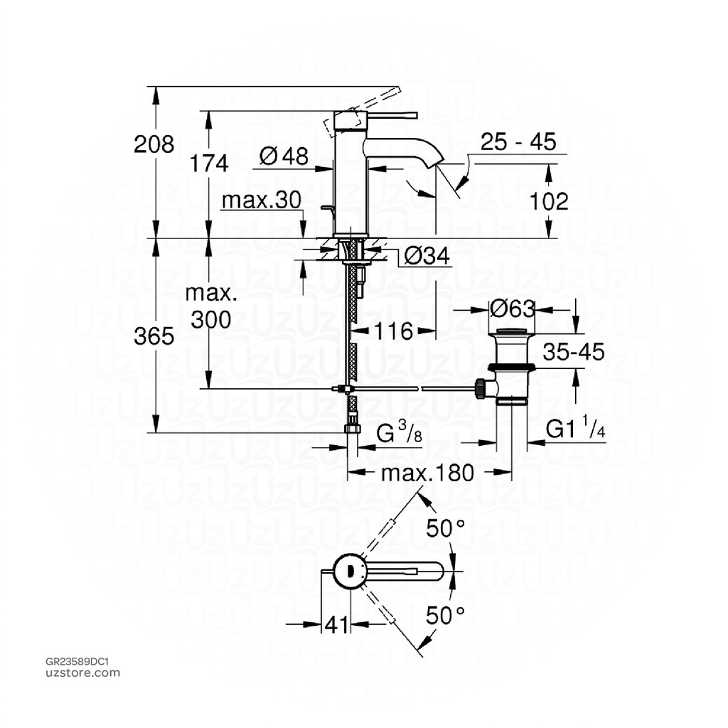 GROHE Essence New OHM basin S-Size 23589DC1