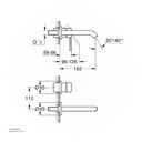 GROHE Essence New OHM trimset basin 2-h wall M 19408DC1