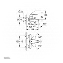 GROHE Eurodisc Cosmopolitan OHM bath exposed 33390002