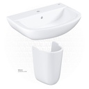 BAU Ceramic washbasin wall hung 60 + BAU ceramic semi pedestal GR39421000+GR39426000 GROHE 