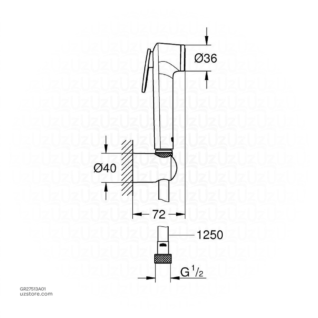 GROHE New Tempesta-F Trigger Spray Set27513A01