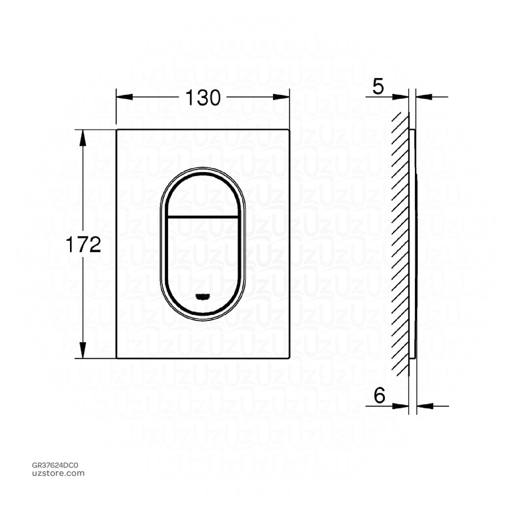 GROHE Arena Cosmopolitan wall plate S 37624DC0