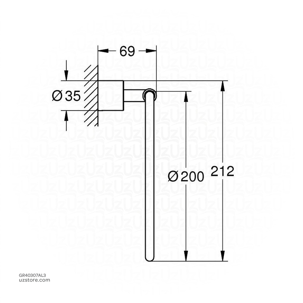 GROHE Atrio New Towel Ring 40307AL3