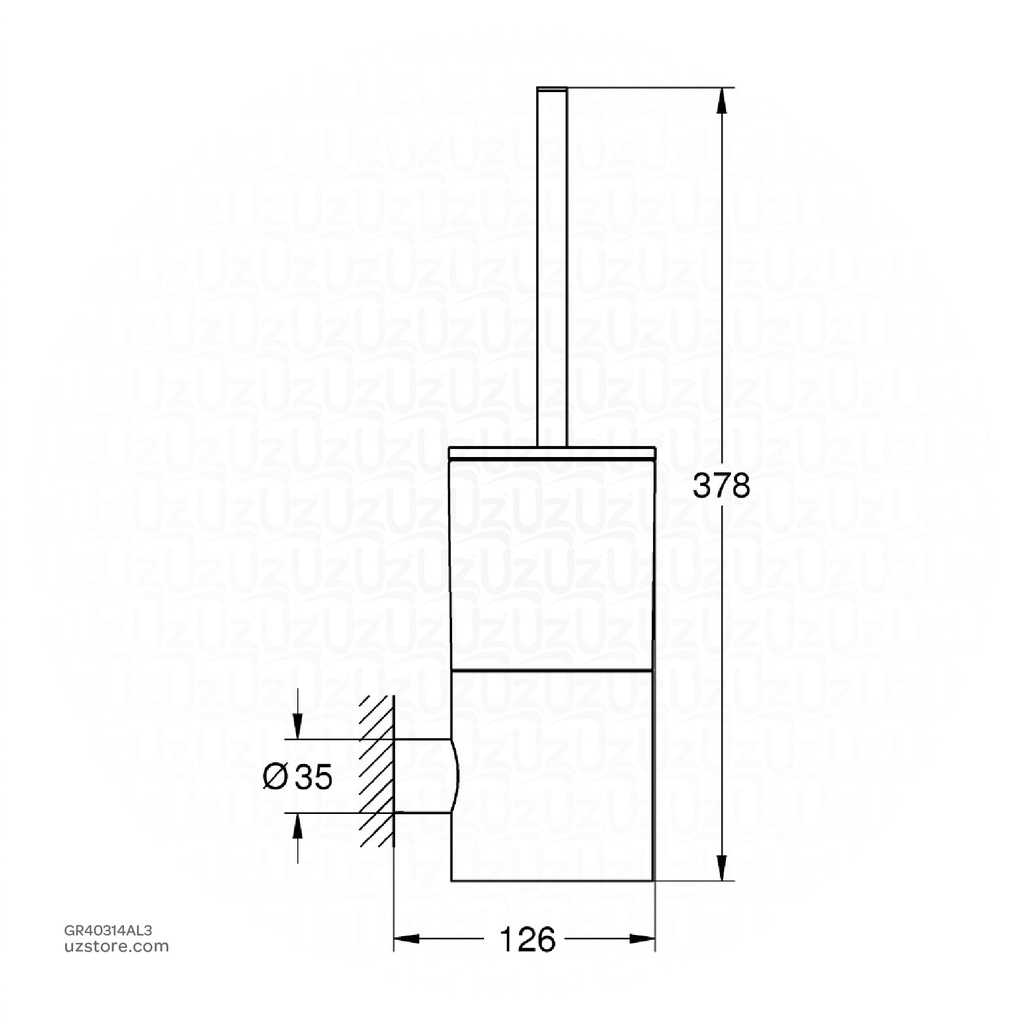 GROHE Atrio New Toilet Brush Set 40314AL3