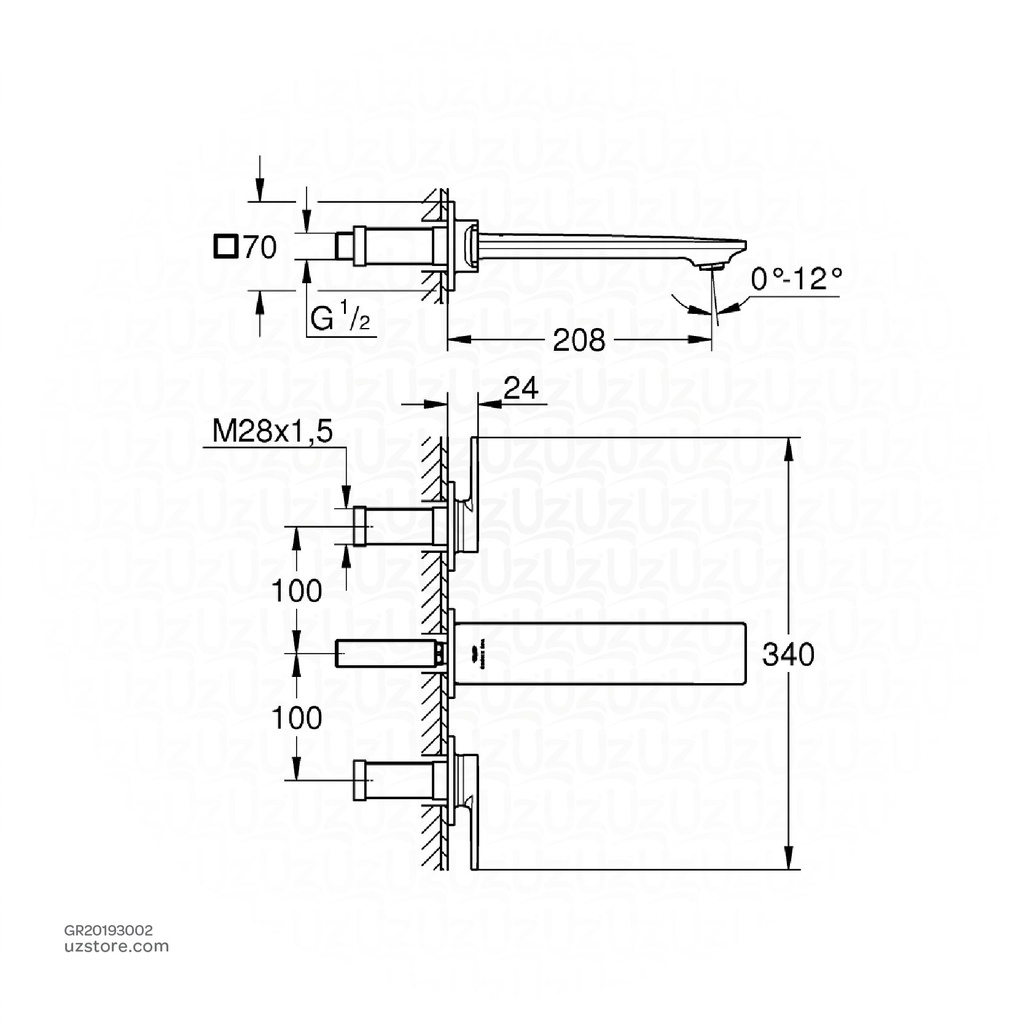 GROHE Allure New 2hdl basin 3-h M20193002