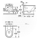 Grohe Essence wall hung WC + WC-seat soft close GR3957100+GR38577000