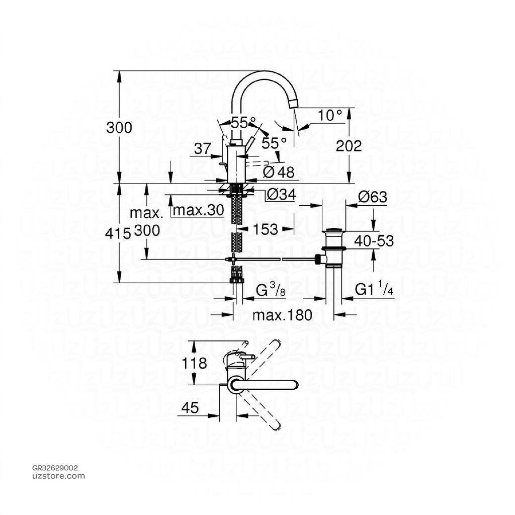 GROHE Concetto OHM basin L 32629002