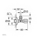 GROHE angle valve 1/2" 22037DA0