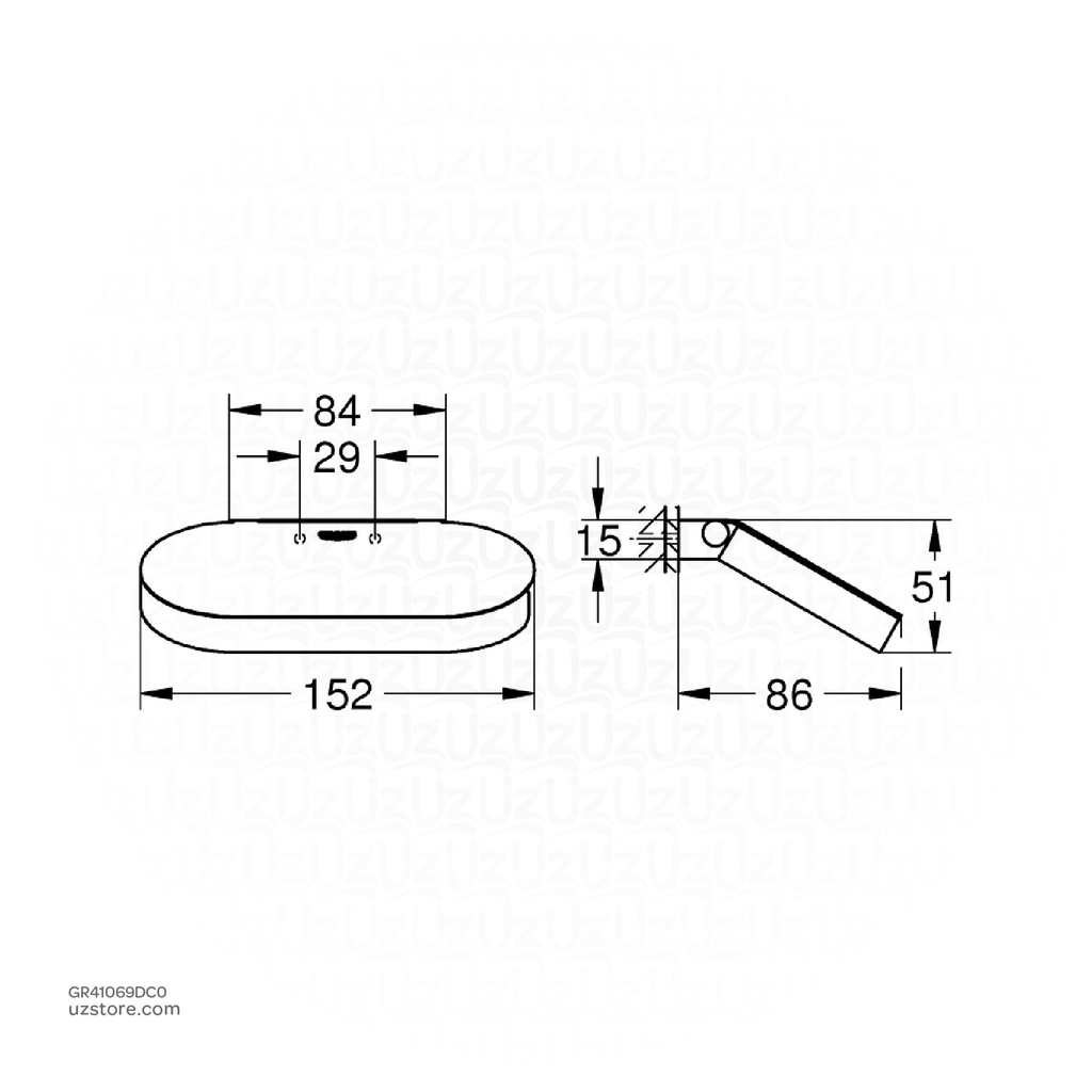 GROHE Selection Toilet Paper Holder w/cover 41069DC0