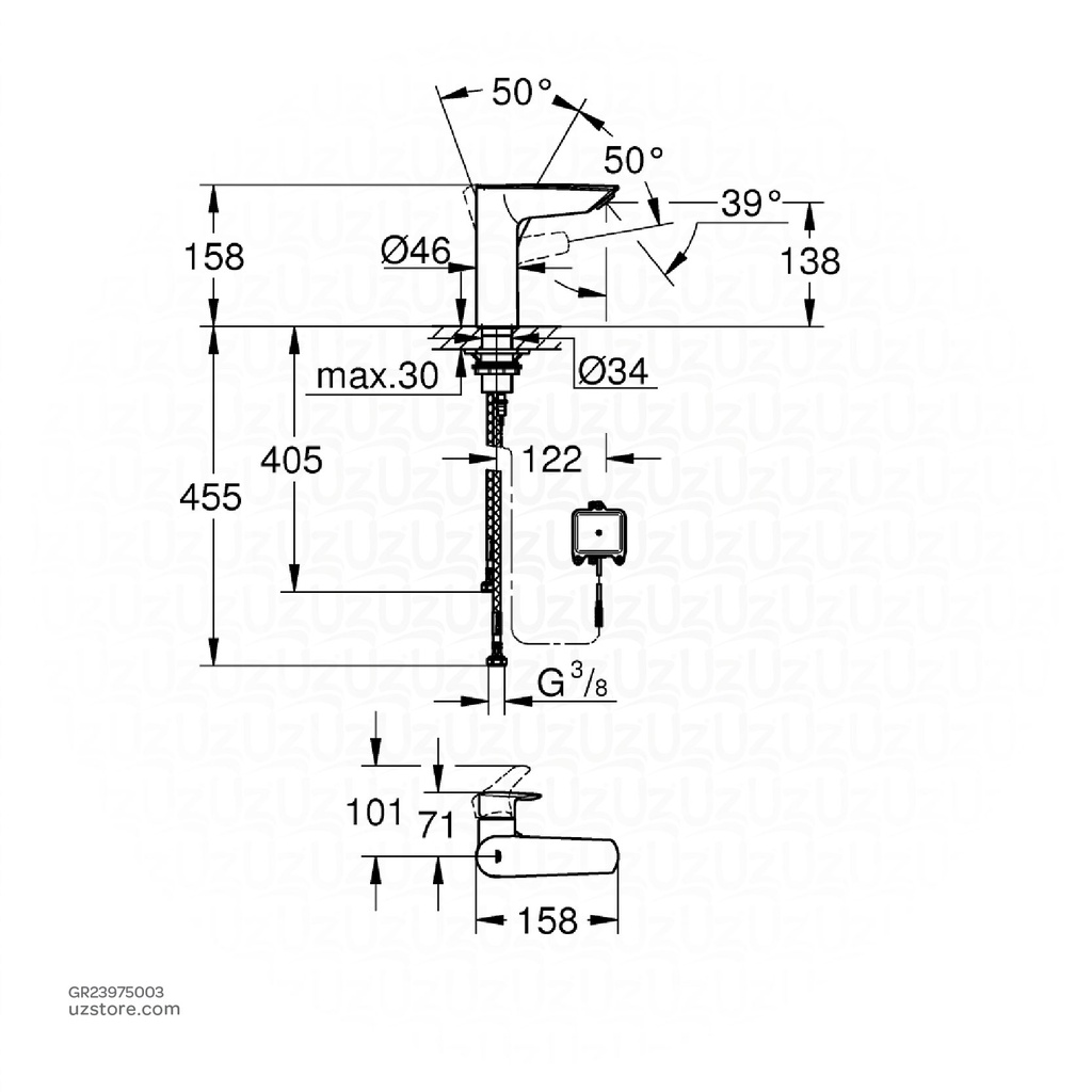 GROHE Eurosmart OHM sensor basin 6V23975003