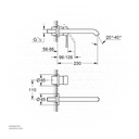 GROHE Essence New OHM trimset basin 2-h wall L 19967001