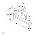Kludi Rak PASSION concealed 2-hole single lever basin mixer trim set 13024.GD1 Gold