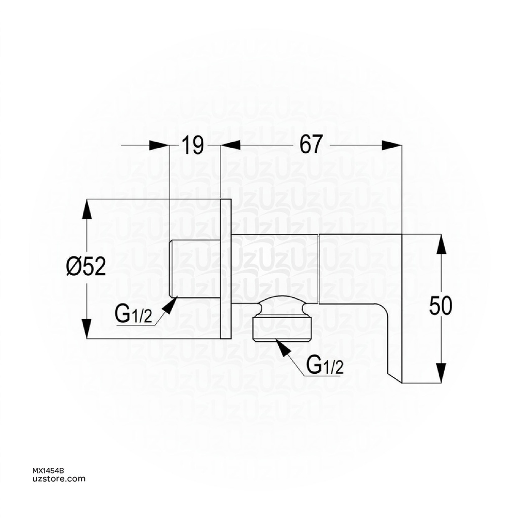 Kludi RAK 13013.Bk1 Passion Angle Valve 1/4 TURN- CP 1/2" x 1/2" Black