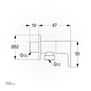 Kludi RAK 13013.Bk1 Passion Angle Valve 1/4 TURN- CP 1/2" x 1/2" Black