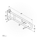 Kludi RAK Folding Up Grab Bar 800mm SS 304 Satin finish RAK90401