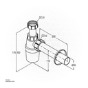 Kludi RAK Polypropylene Bottle trap 11/4 inch RAK22015