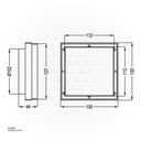 Kludi RAK Stamping Floor Drain Casting Floor  Drain Tile Insert with opening key 130x130mm SS 304 Satin -finish  RAK90704