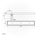 Kludi RAK Shower Channel Tile Insert with Smell Prevention and opening key  Channel 300x80mm SS 304 Satin - finish RAK90720