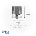 OPPLE 15W Spot light Warm White Movable 3000K LTH0115021-75-Adjustable-15W-Glossy Mirror Reflector-24°-930