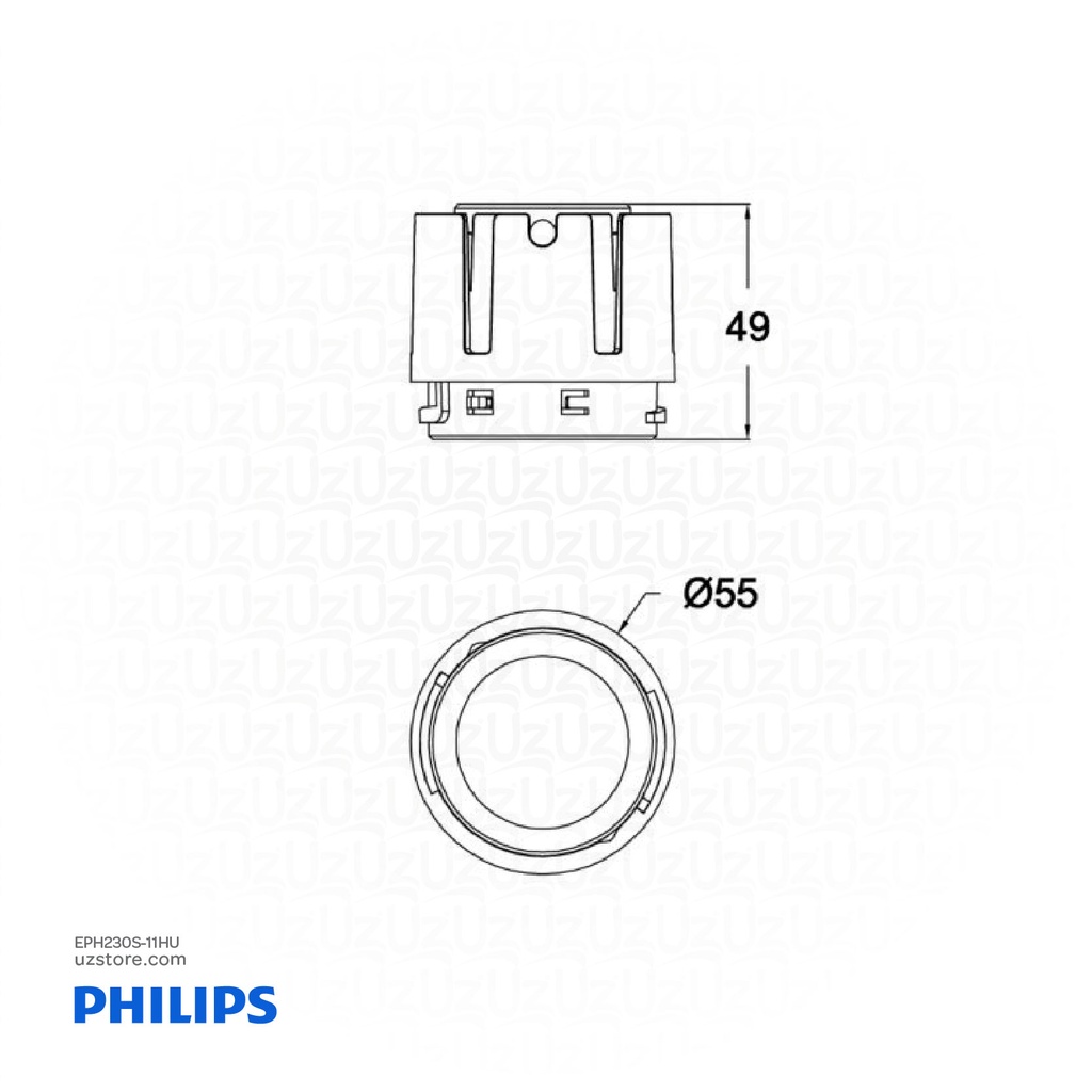 Philips LED Downlight 11W Half white RS378B P11 940 PSU-E WB M55 11W 911401721062