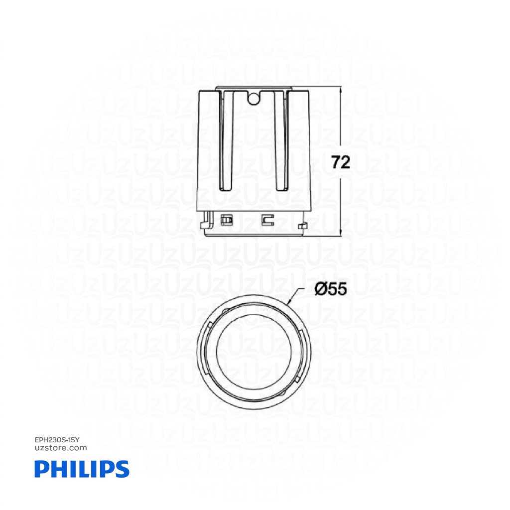 Philips LED Downlight 15W Yellow RS378B P15 927 PSR-E MB M55 911401721372